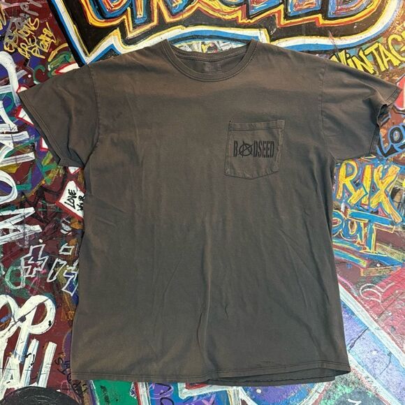 BadSeed Graphic Tee w Pocket Logo w Anarchy-Inspired Design - Est. Size Large - Picture 2 of 5